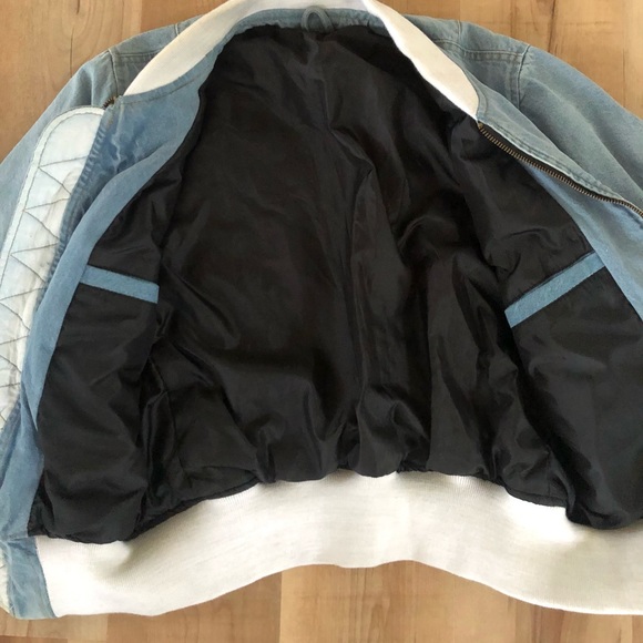 Denim Oversized Bomber - Picture 3 of 5